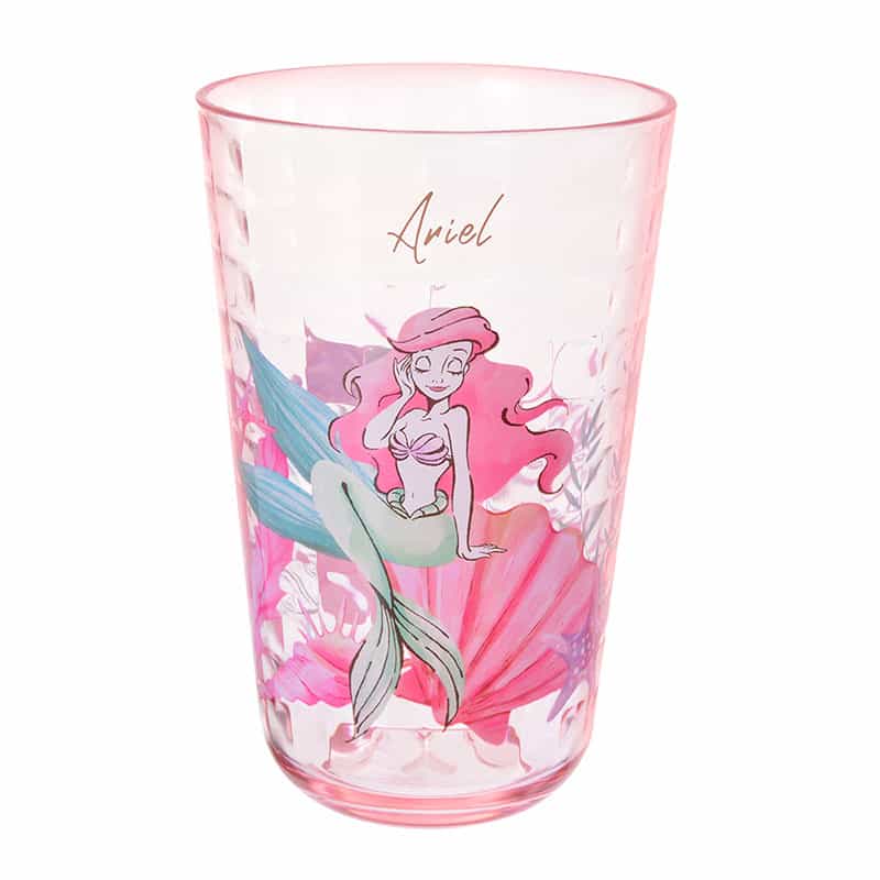 ( Disney ) แก้วน้ำ Ariel สีชมพู