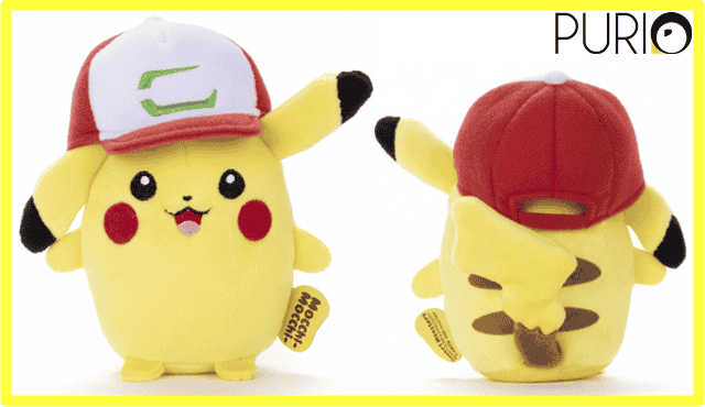 Mocchi Pokemon ตุ๊กตาปิกาจูใส่หมวกซาโตชิ เนื้อนุ่มนิ่ม