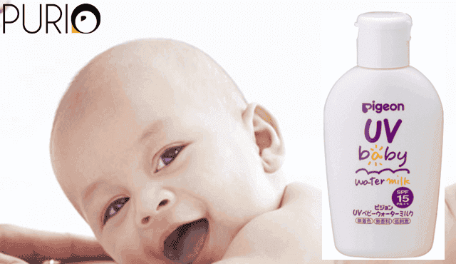 Pigeon UV Baby Water Milk  SPF15・PA++ ครีมกันแดดสำหรับเด็กแรกเกิด 60g