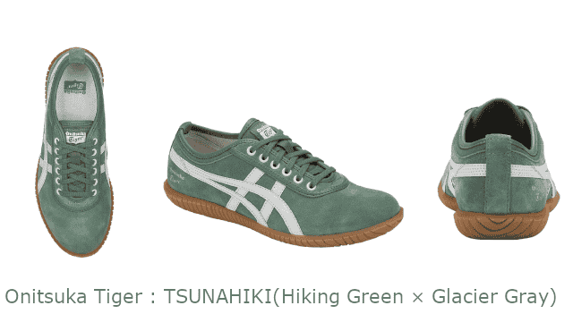 Onitsuka Tiger รุ่น TSUNAHIKI (สี:Hiking Green × Glacier Gray)