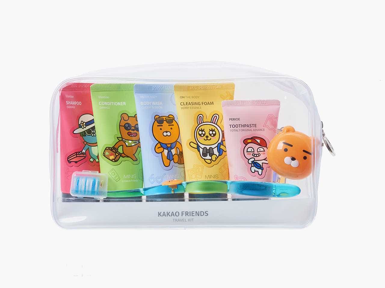 KAKAO FRIENDS Travel Kit เซ็ตของใช้สำหรับอาบน้ำแบบพกพา