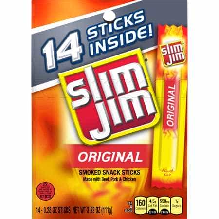 Slim Jim Snack-Sized Smoked Meat Stick, Original Flavor, .28 Oz.