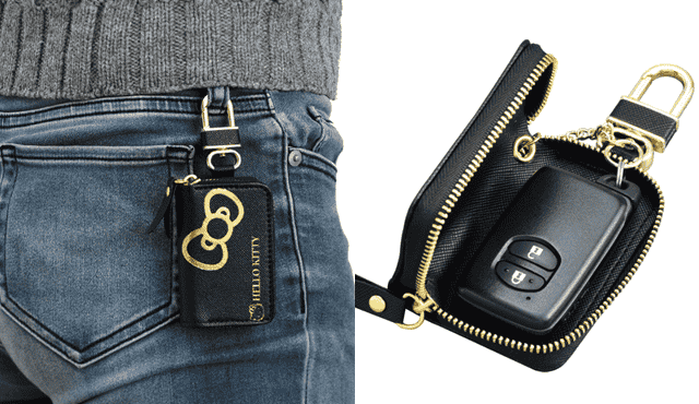 Hello Kitty Black&Gold กระเป๋าเก็บกุญแจรถ