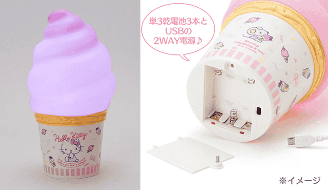 Hello Kitty Soft Cream Room Light โคมไฟทรงซอฟครีม