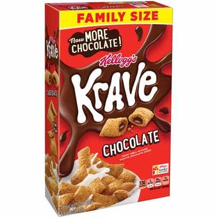 Kellogg's Krave Breakfast Cereal, Chocolate, 19.9 Oz