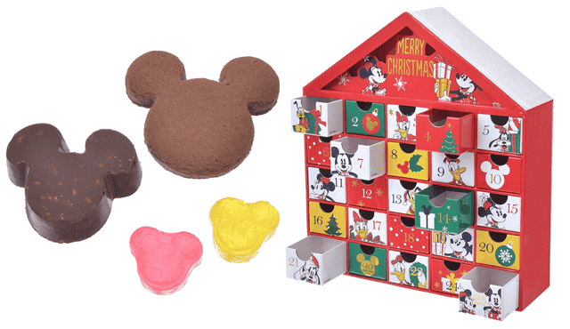Mickey & Friends Advent Calendar Christmas ชั้นใส่ขนมแบบปฏิทินนับถอยหลังวันคริสต์มาส พร้อมขนม