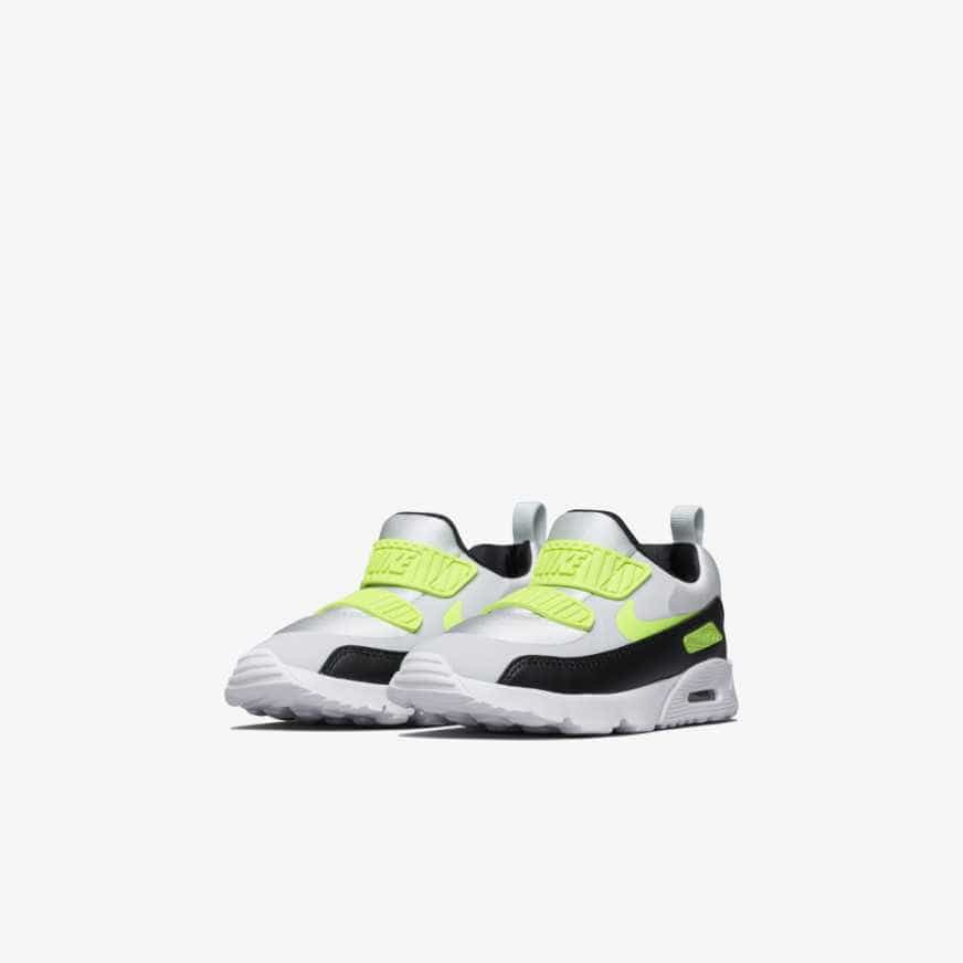 Nike Air Max Tiny 90 รองเท้าเด็กวัยหัดเดิน สีขาวดำตัดเขียวตองอ่อน
