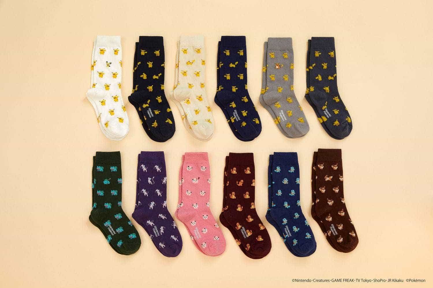 [socks appeal] Pocket Monster Socks (12 คู่)
