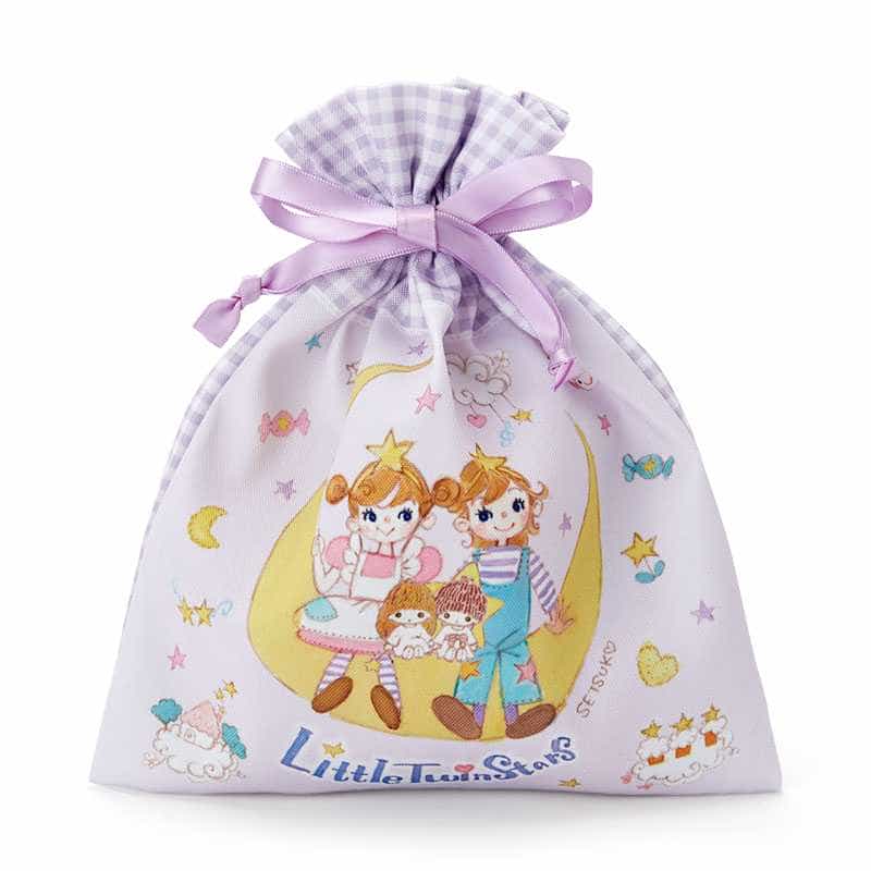 「Sanrio × Setsuko Tamura」Little Twin Stars Drawstring Bag ถุงผ้าหูรูดลิตเติ้ล ทวิน สตาร์ พร้อมขนม